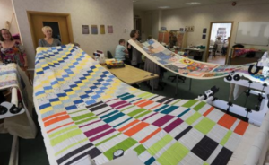Quilting day in progress